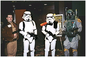 Colonial Viper Pilot ,Stormtroopers, and Boba Fett