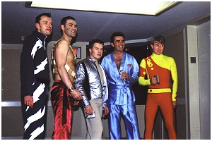 Fans in a variety of costumes